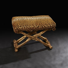 Louis XV Style Carved Gilt Wood Stool