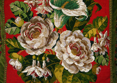 Victorian Beaded Floral Pillow