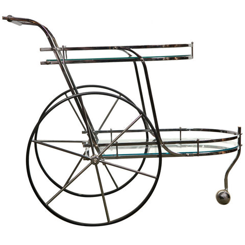 Mid-Century Italian Chrome Bar Cart