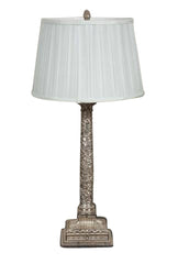 Repousse Silver Plate Lamp
