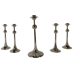 Swedish Modern Gense Saturnus Candleholders by Kjell Engman