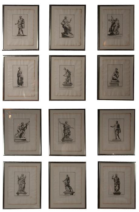 Set of Twelve Rossi Engravings