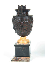 A Pair of Bronze and Marble Townley Vases