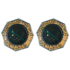 Bone & Tortoise Shell Octagonal Mirrors by Anthony Redmile